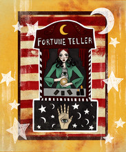 Fortune Teller. Circus Vintage Poster