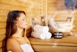 Young woman relaxing in spa