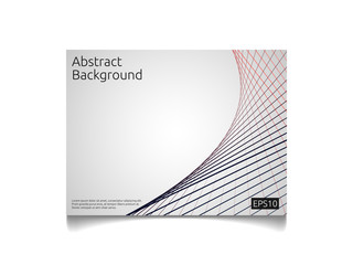Poster - abstract colorful line art cover template with gradient shape composition design concept background vector illustration