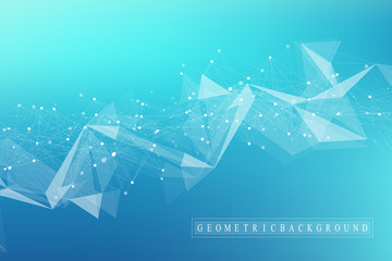 Poster - Big data visualization. Artificial Intelligence and Machine Learning Concept. Graphic abstract background communication. Perspective backdrop visualization. Vector illustration.