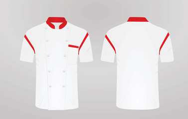 Wall Mural - White chef uniform. vector illustration