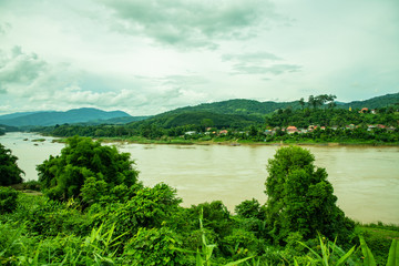 Sticker - Natural view of Mekong river