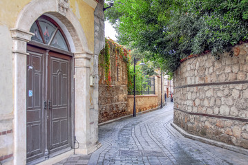 Poster - Antalya, Turkey, 16 December 2010: Old Antalya Houses at Kaleici