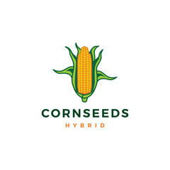 corn logo vector icon illustration color