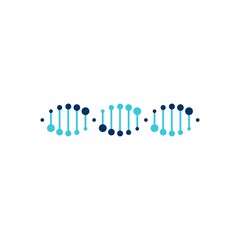 DNA helix strand vector logo element illustration