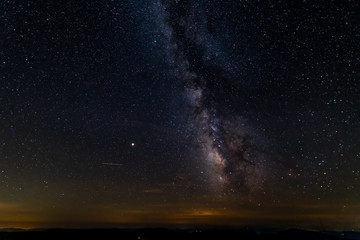 Wall Mural - a clear view of the milky way from the dark skies of spruce knob in west virginia