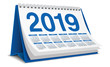 Calendar Desktop 2019 in blue