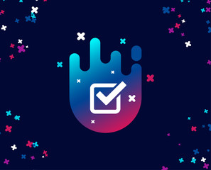 Aufkleber - check simple icon. approved tick sign. confirm, done or accept symbol. cool banner with icon. abstra