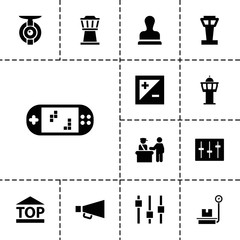 Poster - Collection of 13 control filled icons