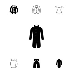 Poster - Collection of 7 apparel filled and outline icons