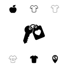 Aufkleber - Collection of 7 rounded filled and outline icons