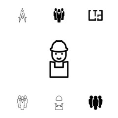 Sticker - Collection of 7 architect filled and outline icons