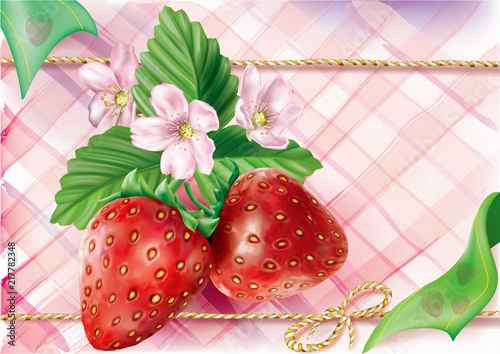  Plakat truskawki   truskawki-z-kwiatkiem
