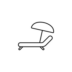 Poster - chaise-longue icon. Element of hotel icon for mobile concept and web apps. Thin line chaise-longue icon can be used for web and mobile