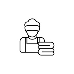 Poster - maid icon. Element of hotel icon for mobile concept and web apps. Thin line maid icon can be used for web and mobile