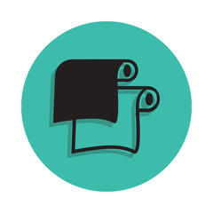 Poster - paper roll icon. Element of printing house for mobile concept and web apps icon. Thin line icon with shadow in badge for website design and development, app development