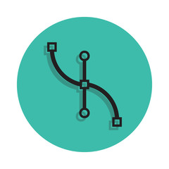 Poster - printing line icon. Element of printing house for mobile concept and web apps icon. Thin line icon with shadow in badge for website design and development, app development