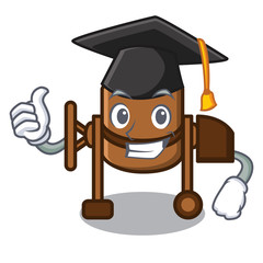 Wall Mural - Graduation concrete mixer character cartoon