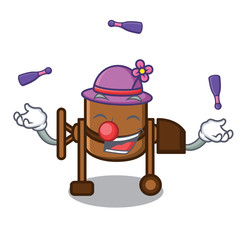 Sticker - Juggling concrete mixer mascot cartoon