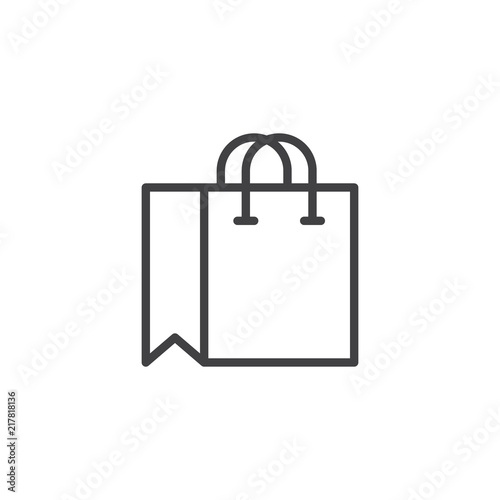 Shopping Bag Outline Icon Linear Style Sign For Mobile Concept And Web Design Shop Bag Simple Line Vector Icon Symbol Logo Illustration Pixel Perfect Vector Graphics Buy This Stock Vector And