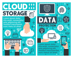 Poster - Cloud storage information technology posters