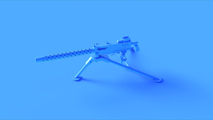 Wall Mural - Blue Machine Gun 3d illustration 3d render	