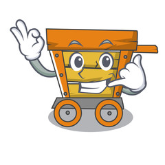 Poster - Call me wooden trolley mascot cartoon