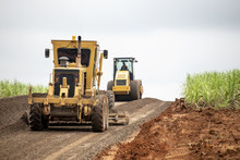 Motor Grader Civil Construction Improvement Base Road Work