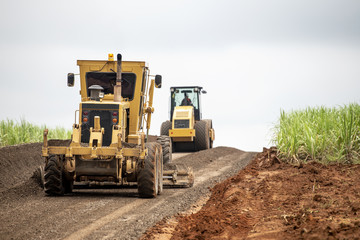 Motor Grader Civil Construction improvement base road work