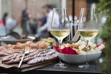 prosecco on a buffet