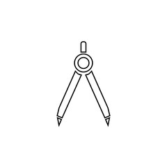 Poster - Compass divider line icon. Compass divider concept symbol. Simple element vector illustration