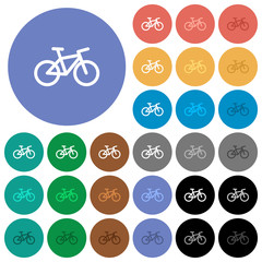 Sticker - Bicycle round flat multi colored icons