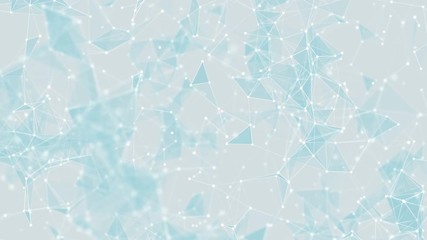 Poster - Rotating cluster of bonds. Business plexus background. Seamless loop.
