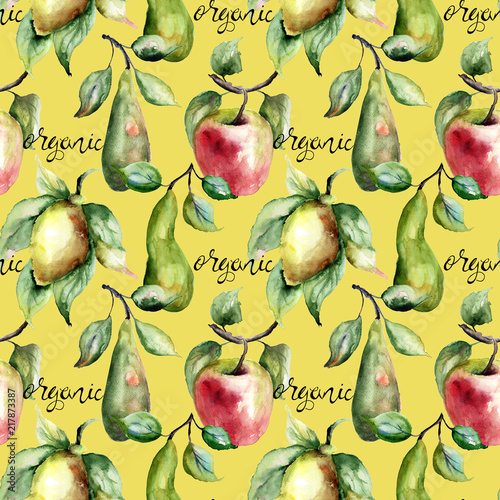 Watercolor Illustration of fruits