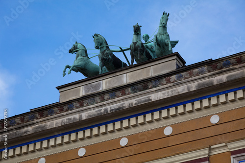 Photo The Goddess Victoria on top of Thorvaldsens Museum
