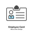 Employee Card Mono Color Illustration
