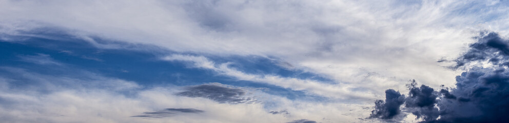 Wall Mural - blue sky with clouds - panorama view - texture