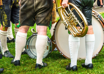 part of a typical bavarian brass instrument