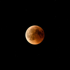 bloody moon full eclipse 2018 isolated