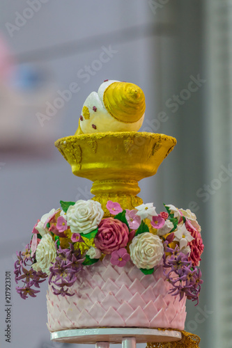 Cupcakes On Tier At Wedding Reception Sweet Beauty Flower And