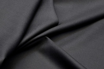 Fabric suit black stretch out of wool