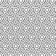 Stylish abstract geometric design, creative graphic style of black lines. Seamless texture pattern vector
