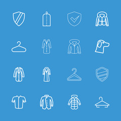 Wall Mural - Collection of 16 coat outline icons