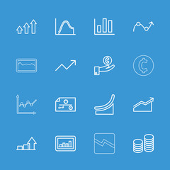 Wall Mural - Collection of 16 profit outline icons