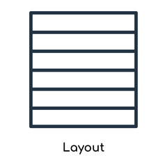 Poster - Layout icon vector isolated on white background, Layout sign , line symbols or linear logo design in outline style