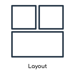 Poster - Layout icon vector isolated on white background, Layout sign , line symbols or linear logo design in outline style