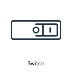 Aufkleber - Switch icon vector isolated on white background, Switch sign , line symbols or linear logo design in outline style