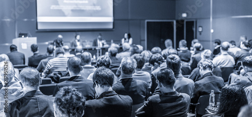 Round table discussion at Business convention and Presentation Canvas Print