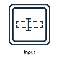 Poster - input icon vector isolated on white background, input sign , line symbols or linear logo design in o