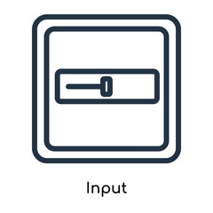 Poster - input icon vector isolated on white background, input sign , line symbols or linear logo design in o